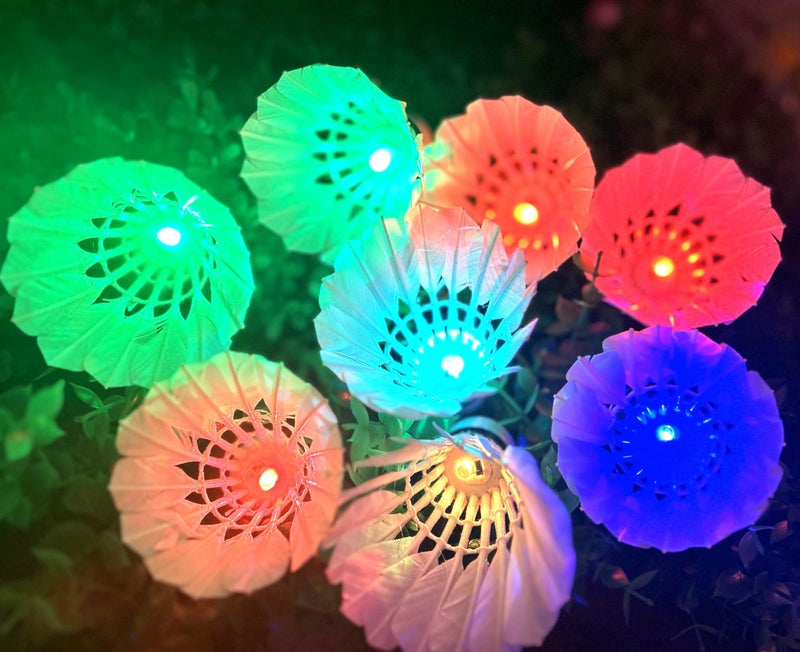 Inngree LED Badminton, [10 Pack] Colourful Shuttlecock Dark Night Goose Feather Glow Birdies Lighting Outdoor Indoor Sport Activities(10PCS) - Image 2